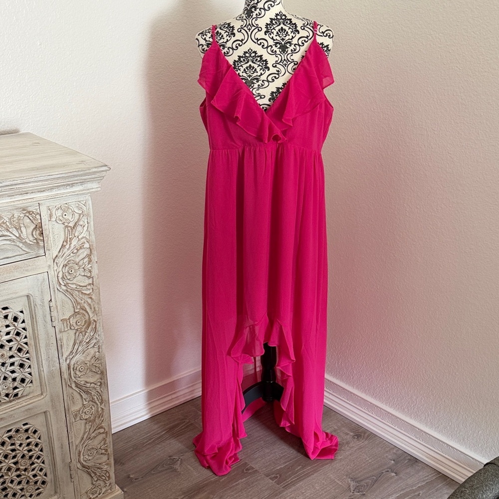 Forever 21 Pink Ruffled High-Low Dress NWT Size 1X